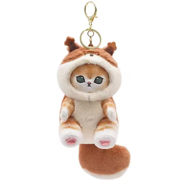 Muñeco De Peluche Kawaii De Gato Largo Original Mofusand 10-20cm Peluche De Red Panda Y Zorro Raccoon Colgante Lindo Juguete Regalo Para Todas Las Edades - 1
