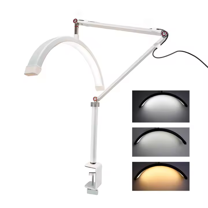 Andoer HD-M3X Luz De Video LED De Anillo De Escritorio Con Forma De Media Luna 3000K-6000K Dimmable Para Belleza Salon Maquillaje Streaming Vivo - 1