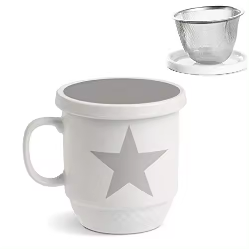 Taza con Filtro Estrella Gris- DAMDAM GO - 1