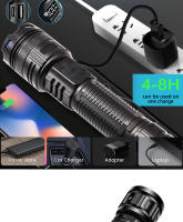 Nueva linterna de luz potente recargable con pantalla digital, láser blanco, LED, iluminación exterior, linterna recargable con zoom multifunción - details 8