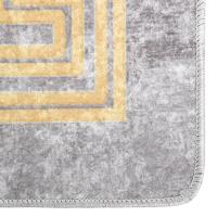 vidaXL Alfombra lavable antideslizante 120x180 cm Color Gris y dorado,  Beige y dorado,  Beige y negro y mas Alfombras de área  Alfombra de Piso para Sala de Estar Dormitorio Habitación Salón - details 6