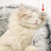 Cama De Gato Redonda De Peluche Suave Y Cálida Almohadilla Para Mascotas 2 En 1 Saco De Dormir Nido Para Pequeños Perros Y Gatos - details 1