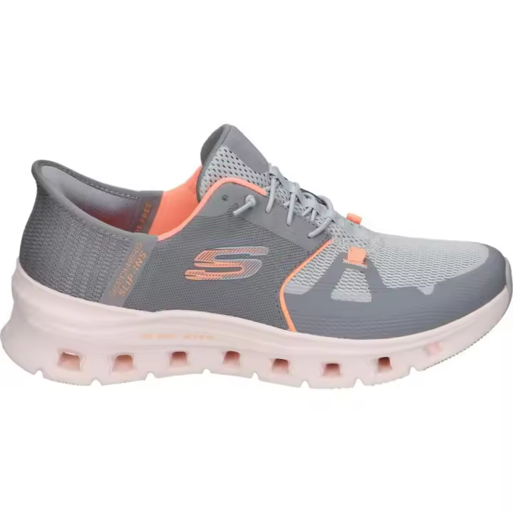 SKECHERS | Zapatillas Skechers Slip-ins Glide-Step Pro para Mujer – Deportiva en Color Gris y Naranja – Sneakers sin Cierres – Slip Ins – Fácil de Poner y Quitar – Memory Foam – Cómodas – Modelo 150420-GYOR - 1