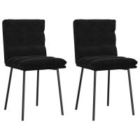 vidaXL Sillas de comedor 2 unidades terciopelo en color Verde oscuro/Rosa/Azul y más | cómodas modernas ergonómicas para comedor cocina salón hogar - details 4