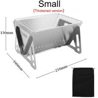 Mini Barbacoa Portátil Doblete Para Camping Y Exteriores Grill De Carbono Desmontable Para 2-3 Personas Con Dispositivo De Seguridad - details 0