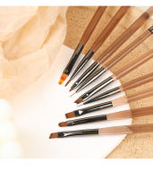 9PCS Cepillos De Uñas Acrílicos Con Efecto De Gradiente Y Florido Herramientas De Pintura Y Manicura Para Uñas UV Gel Liner Dibujo Y Pincel Combos - details 14