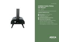 Horno portátil Jocca para pizzas de 33 cm de diámetro, listas en 90 segundos, apto para uso con madera y pellets, alcanza los 450ºC, termómetro integrado, patas plegables, asa para transportar y desmontable para fácil almacenamiento - details 1