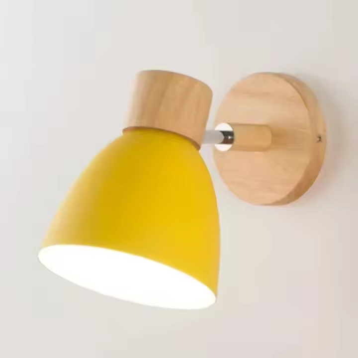 Lámpara De Pared Moderna De Madera Para Sala De Estar Dormitorio Y Pasillo Iluminación Decorativa Nórdica Para Lectura Y Decoración De Habitaciones Infantiles - 1