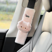 1pc ProteCTOR DE CINTURÓN DE SEGURIDAD COJIN DE HombRO De OVEJA RABIA DISEño DE Oso Dibujos ANIMados Felpa Suave Universal Para Coche - details 8