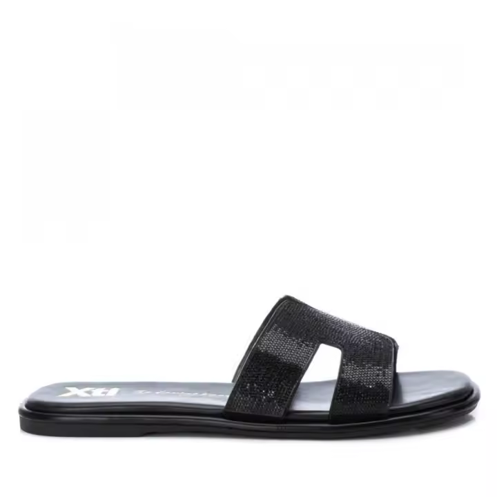 Sandalias planas de Mujer XTI 142811 01 PALA HUECOS LATERALES NEGRO 32196 24V - 1