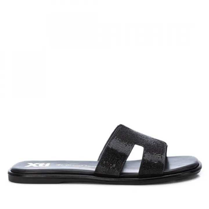 Sandalias planas de Mujer XTI 142811 01 PALA HUECOS LATERALES NEGRO 32196 24V - 1