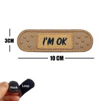 Parche Táctico Bordado 'I'm OK' Con Hook Y Loop Para Ropa Y Mochilas Emblema De Band-Aid Aplicación Manual Y Ecológico - details 6