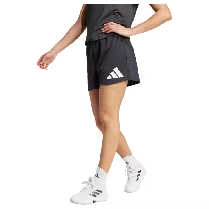 Pantalon Corto Adidas Train Essentials Big Performance Logo para mujer en color negro - 1