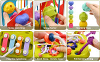Juguetes Sensoriales Para Bebés 7 En 1 Sortidor De Formas Con Cuerda De Pulir Juguete Educativo Montessori Para Niños De 1 a 3 Años - details 7