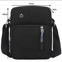 DL-30 Bolso Bandolera para Hombre de Poliéster | Ligero, Resistente e Impermeable | Diseño Compacto con Múltiples Compartimentos y Salida para Auriculares | Correa Ajustable | Ideal para Viajes, Trabajo y Uso Diario | Disponible en 5 Colores - details 10