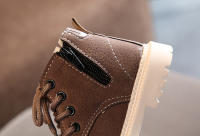 Botas De Invierno Para Niños Lona De Algodón Interior De Peluche Estilo Infantil Zapatos Para Niñas Y Niños Bebé Todoterreno Antideslizante Talla True round Toe Lazo De Cordón Material De Suela De Goma - details 13