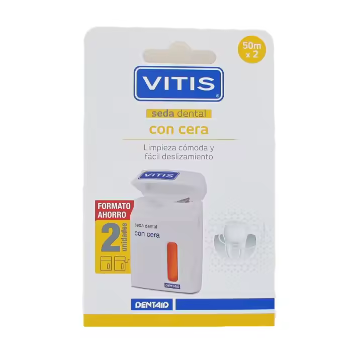 Dentaid  Vitis seda dental con cera 50 m + 50 m - 1