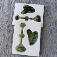 Rodillo De Masaje Facial De Piedra Jade Natural Negro Tablero De Masaje Para Belleza Adelgazamiento Relajación Herramienta De Acupuntura - details 2