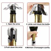 Tapa De Champagne En Acero Inoxidable Con Bomba De Presión Integrada Para Vino Espumoso Eco-amigable Barra Herramientas - details 9
