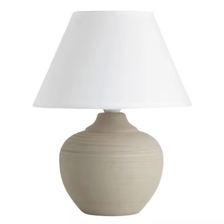 Lampara Mesa Ceramica Beige E14 Tela Estilo Vintage/ Romántico MOLLY  RABALUX - 1