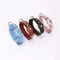 Collar De Cuero Para Perro Con Diseño De Lujo Ajustable Con Porta-Airtag Para Posicionamiento Cuello Del Gato Accesorios De Moda Para Mascotas - details 8