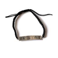 pulsera macramé negro con los 7 arcángeles en plata de ley-40ycuatrojoyería - details 0