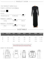 Vestido Maxi De Plisado Con Lentejuelas Sisterlinda Elegante Y Elegante Para Mujer Con Mangas Largas Cuello Redondo Ajustado Largo Para Noche Y Moda Casual - details 0