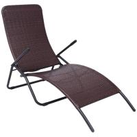 vidaXL Tumbona plegable de ratán sintético Sillas de Exterior Ideal para jardín, playa, piscina, terraza Tumbona Piscina Tumbonas Playa Tumbonas Jardín Exterior - details 1