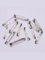 50pcs Broches De Seguridad 15 20 25mm Base Para Broches Encuentros Broches Clip Base En Blanco Para Fabricación De Joyas Accesorios Para Ropa - details 0