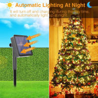 Cadena De Luces Solares LED Para Jardín Y Exterior Impermeable De 100/200/300/500/1000 LEDs Decoración De Navidad Guirnalda De Año Nuevo Art Decó Luz De Cobre Para Exterior - details 1