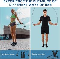 Cuerda De Saltar Sin Cordón Pesada 1pc Con Bola Grande Para Fitness Adecuada Para Deportes Domésticos Y Quemar Grasa - details 4