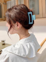 3 Pcs Clip De Pelo Grande Para Mujeres Y Niñas Clips De Cabello Fuerte Mate Cuadrado Para Pelo Grueso O Fino Protección Solar Accesorio De Moda - details 5