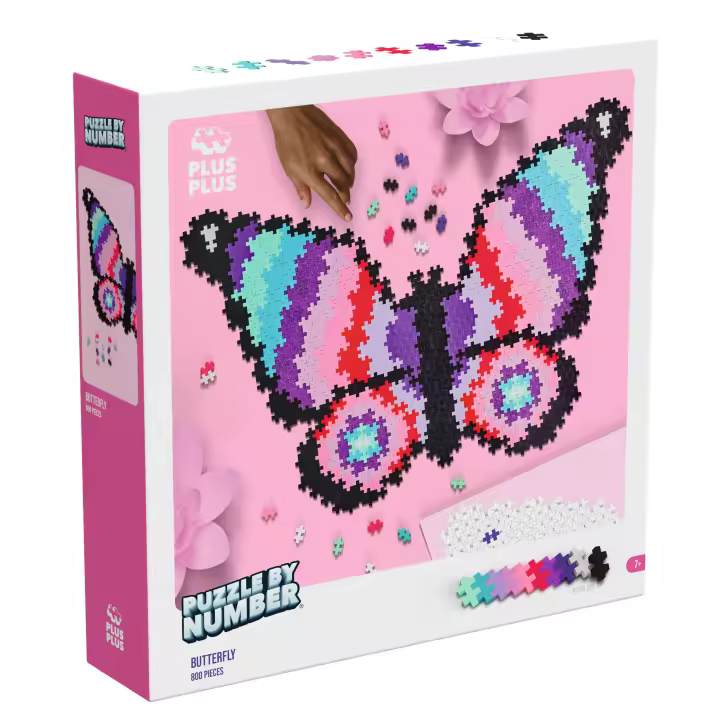 Plus Plus - Mariposa  Juegos Educativos 7 Años O Más  Puzzle 5 Años O Más  800 Piezas  Regalos para Niñas  Juegos Educativos Niños 5 Años - 1