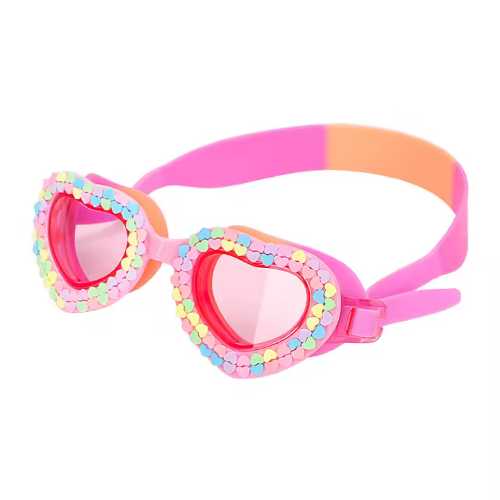 Nuevas Gafas de Nación de silicona ajustables antivaho de gran angular HD with Diseño de Amor pequeño y Lindo para niños - 1