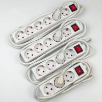 Regleta alargador de enchufes, base multiples de 3, 4, 5, 6 enchufes tipo Schucko con interruptor, 16a/250v 3680w, cable 3g1.5m㎡ lontitud 1,5m, 3m o 5m, uso interior, color blanco, Don Feliz - details 2