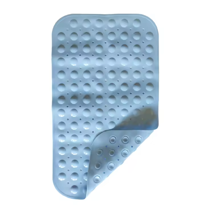 Alfombrilla Bañera Antideslizante de Ducha - Azul claro 59x34 rectangular 0432005 - 1