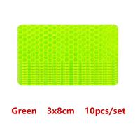 Adhesivos Reflectorizados Para Casco 10Pcs Seguridad Nocturna Para Motocicleta Bicicleta Snowboarding Y Equipamiento Deportivo - details 8