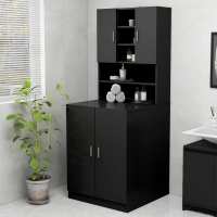 vidaXL Armario de Lavadora Madera Contrachapada Baño Aseo Color Gris sonoma,  Roble ahumado,  Marrón roble y mas - details 6