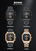 Reloj de cuarzo con correa de acero para hombre, multifuncional, resistente al agua, de marca - details 5