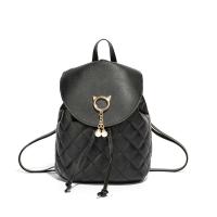 Mochila Mini De Mujer Moda PU Cuero Pequeña Con Cordón Estilo Casual Para Estudiantes Bolsa De Libros Colorido Dibujos Animados - details 11
