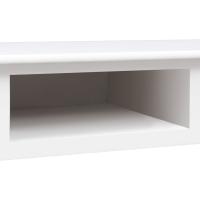 vidaXL Escritorio de madera maciza de Paulownia blanco 108x45x76 cm - details 6