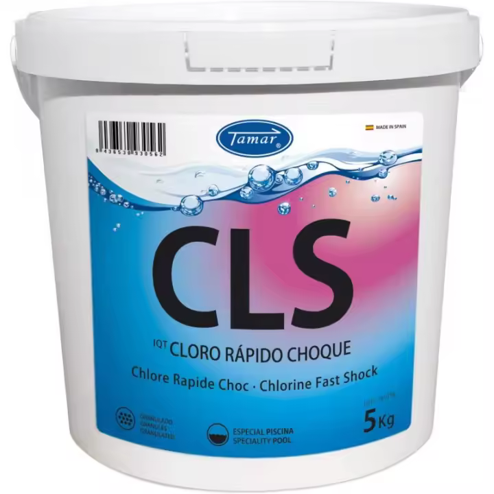 Tamar Cloro Grano Choque para Piscinas - Disolución Rápida y Limpieza Efectiva - Recupera Aguas Deterioradas - Envase 5 Kg - 1