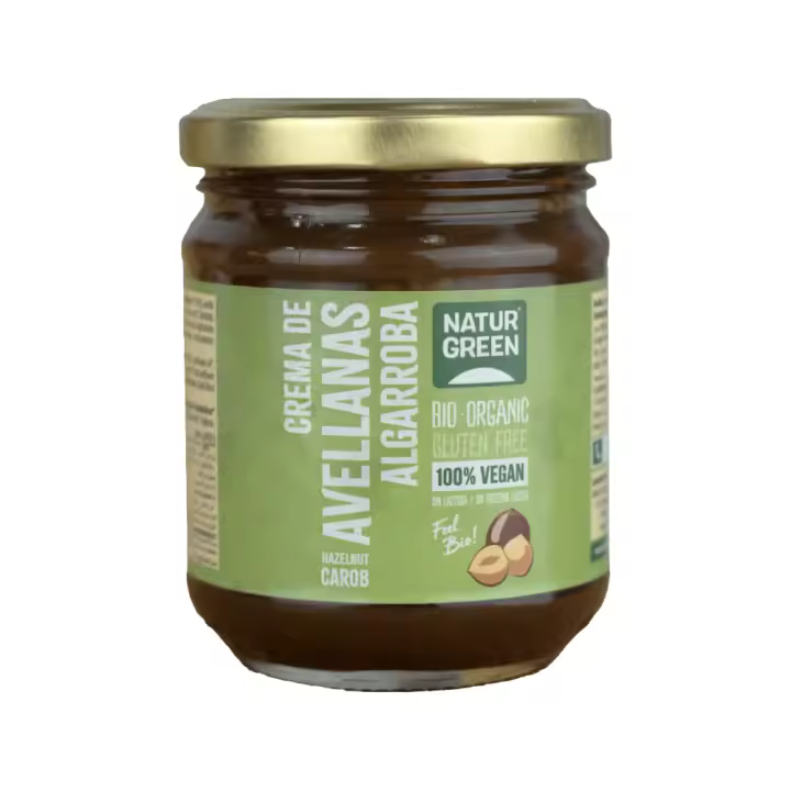 Crema de Avellanas y Algarroba – Sin Gluten y Sin Soja 200g - NaturGreen - 1