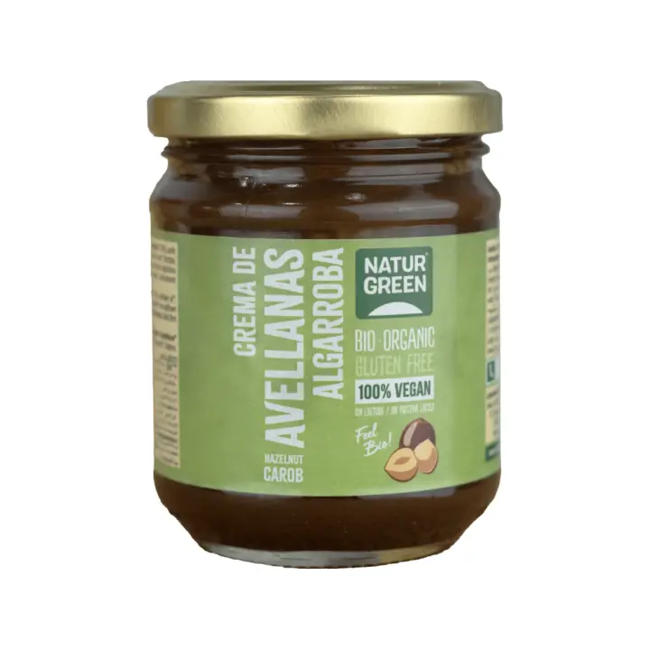 Crema de Avellanas y Algarroba – Sin Gluten y Sin Soja 200g - NaturGreen - 1
