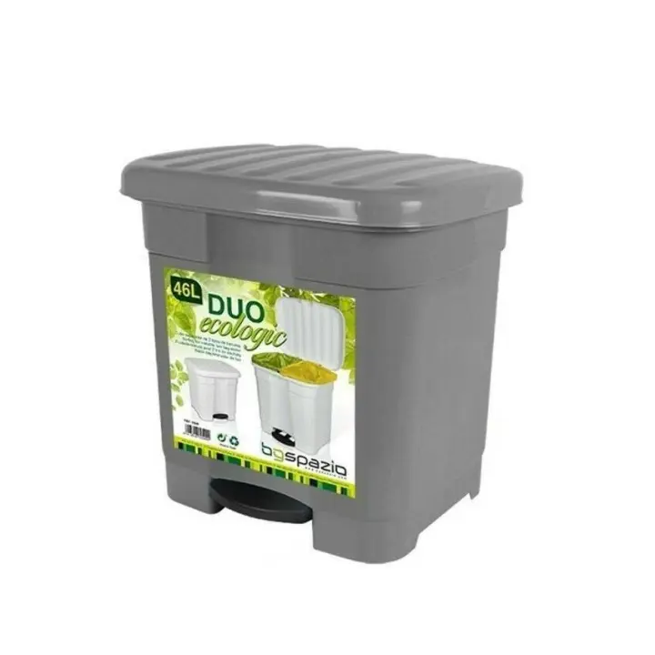 Coshano Cubo de basura papelera duo clasificador 46 Litros ecologic 2 en 1 - 1