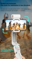 Stabilizador Gimbal A10 Con Tripé Y Luz De Rellenado Para Smartphone Vlog Video De iPhone Telescopio Roda Removible Para Grabación De Video - details 3
