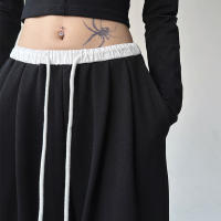 High-Waisted Sweatpants Para Mujer Estilo Hip Hop Coreano Versátil Casual Con Bolsillos Y Cordón Autumn/Winter Tendencia Streetwear - details 2