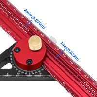 Regla De Scribe Precision Carpentry Aluminio T-Type Dibujo Layout Marca Gauge Para Carpintería Y Trabajo Con Madera 300/400mm - details 8