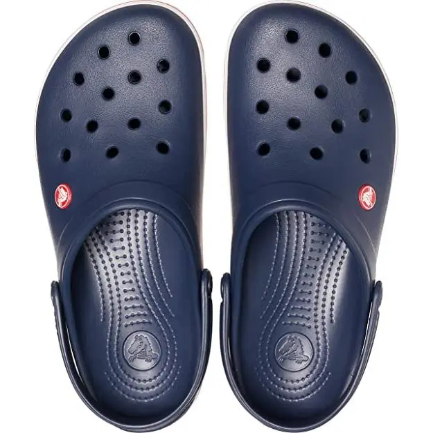 Crocs Crocband Clog Zuecos Unisex Azul Navy Banda Roja, 38/39 EU - 1