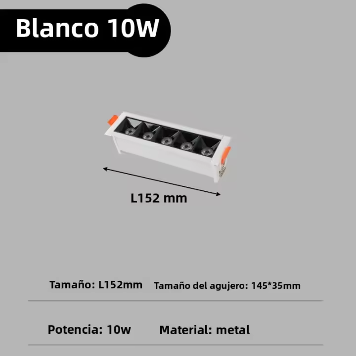 Lámpara De Techo Revestida LED Rectangular 10W 20W 30W AC85-265V Luz De Punto Para Decoración De Hogar Y Tiendas - 1